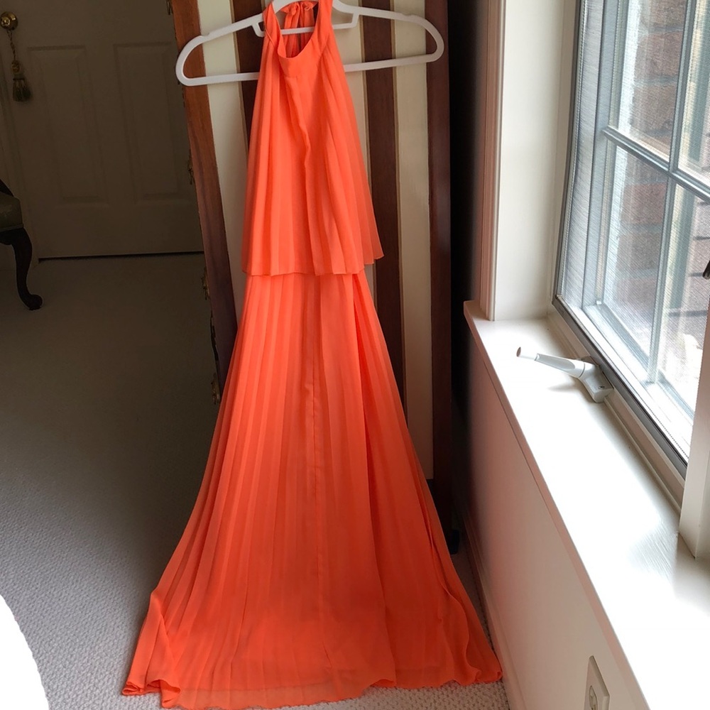 ASOS Vibrant Orange pleated Dress